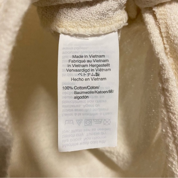 Madewell Ivory soundcheck side tie long sleeve textured Top Size XS - Picture 7 of 8